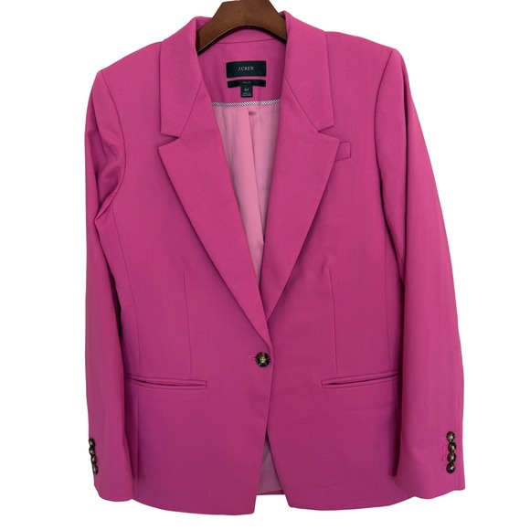J. Crew Willa Blazer 6T Garden Dahlia Italian Wool Blend $288 Work Career Spring - Picture 5 of 9